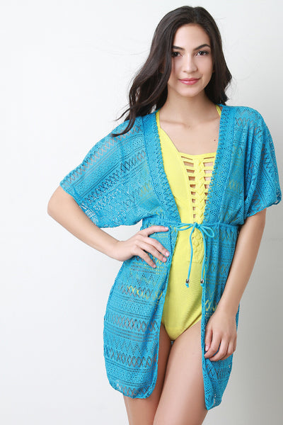 Mesh Lace Pattern Cover Up