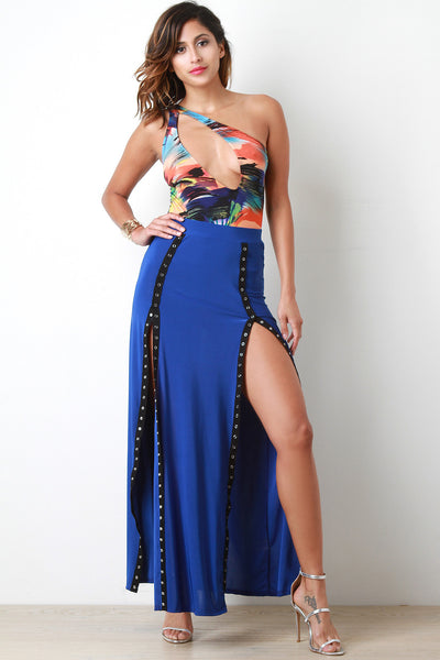 Watercolor One Shoulder Bodysuit