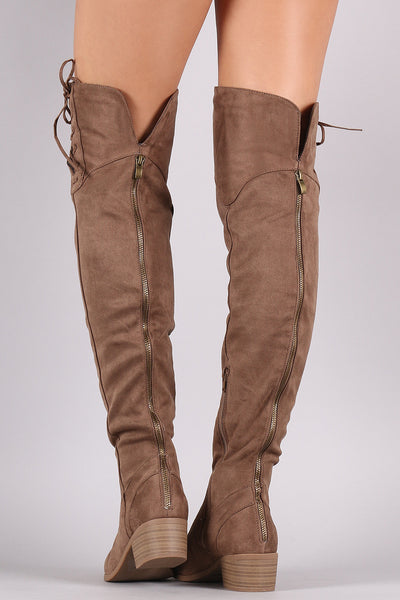 Wild Diva Lounge Suede Over the Knee Boots