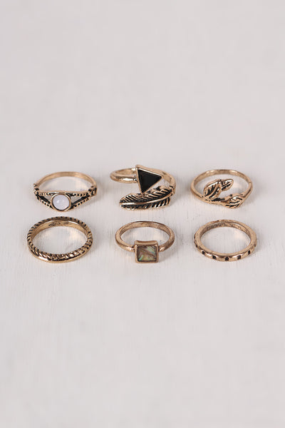 Arrow And Elements Ring Set