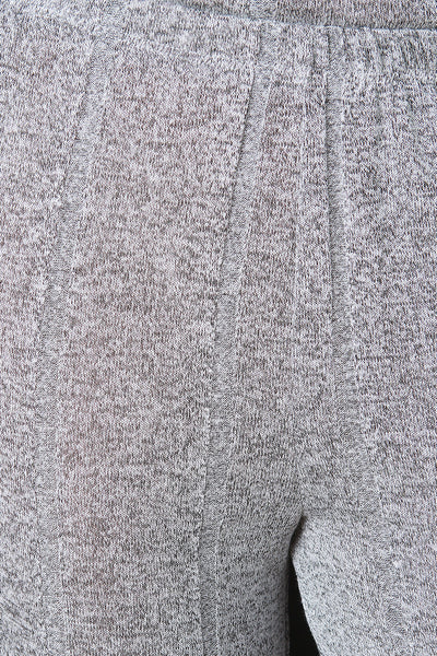 Wide Ribbed Marled Knit Pants