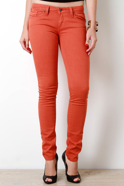 Low Rise Classic Denim Skinny Jeans