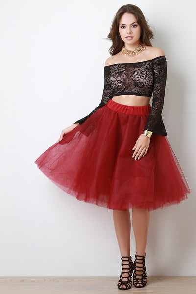 Tulle Tutu Midi Skirt