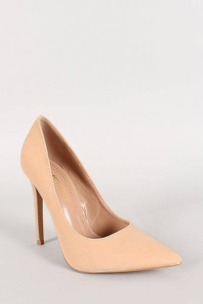 Shoe Republic Nubuck Pointy Toe Stiletto Pump