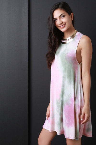 Pastel Tie Dye Trapeze Dress