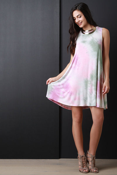 Pastel Tie Dye Trapeze Dress