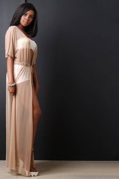 Mesh Maxi Cover Up Dress