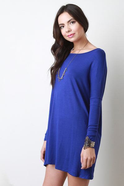 Boxy Long Sleeve Mini Dress