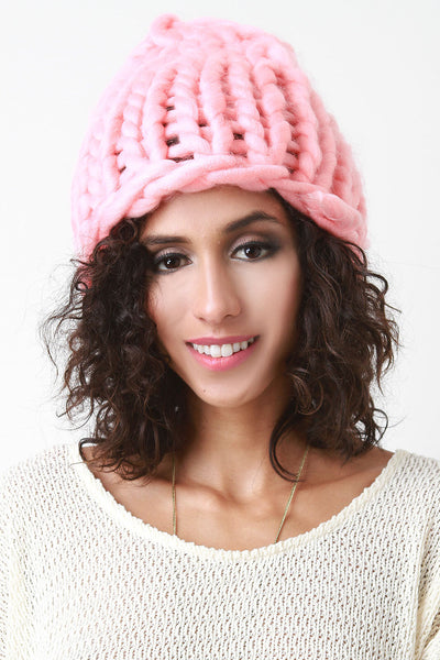 Bright Oversize Knit Beanie