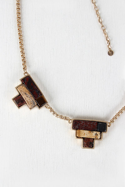 Colorblock Pendant Necklace