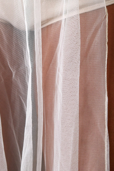 High Rise Brief Semi-Sheer Mesh Maxi Skirt