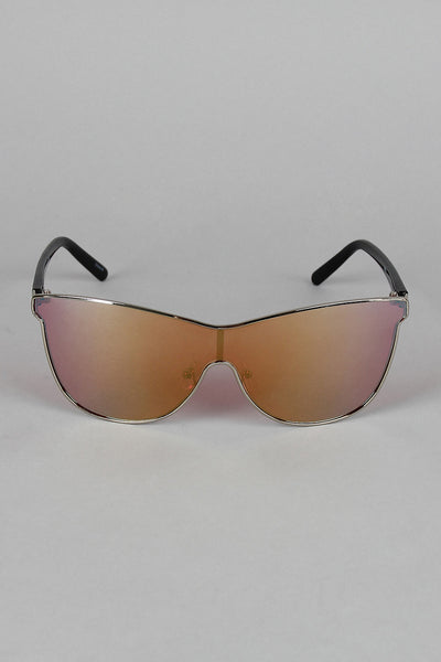 Sport Silhouette Wire Rimmed Sunglasses