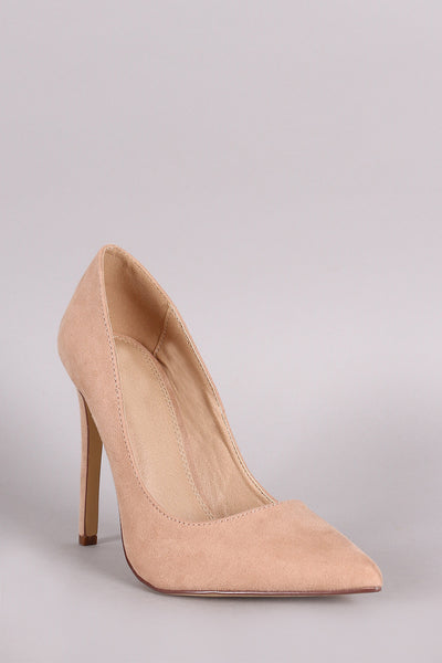 Suede Pointy Toe Stiletto Pump