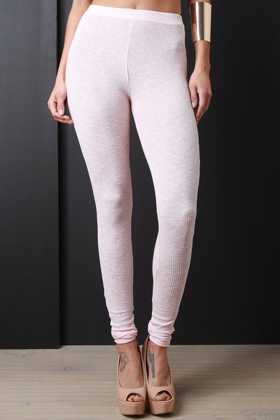 High Waist Rib Knit Legging