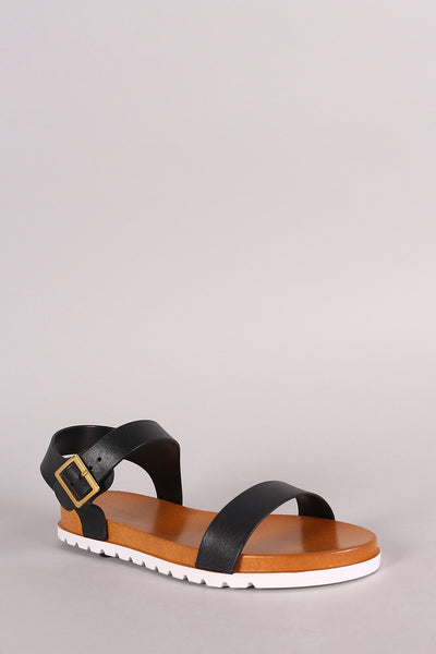 Bamboo Jelly Ankle Strap Footbed Sandal