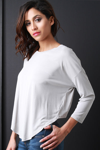 Crop Back Jersey Knit Top