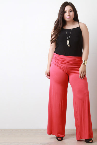 Wide Leg Knit Palazzo Pants