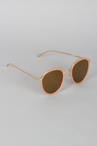 Pointy Bridge Plastic and Metal Sunglasses