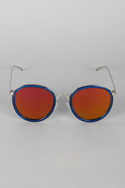 Pointy Bridge Plastic and Metal Sunglasses