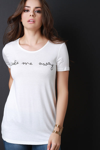 Take Me Away Graphic Print Tee