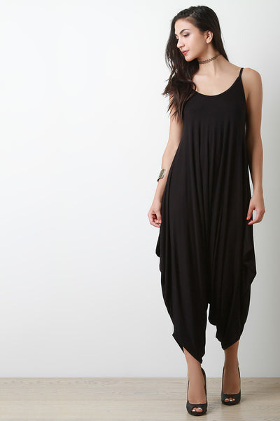 Solid Loose Baggy Jumpsuit