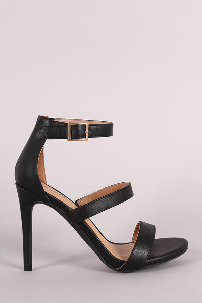 Anne Michelle Triple Straps Single Sole Heel