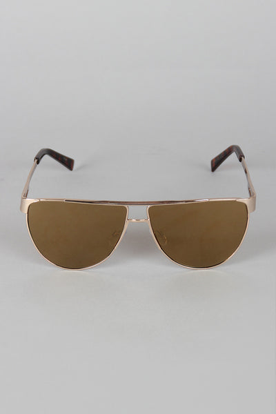 Semi-Aviator Metallic Sunglasses