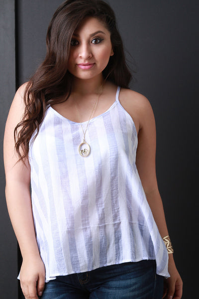 Stripe Cotton Summer Spaghetti Strap Top