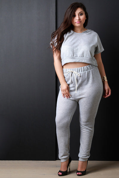 Heathered Knit Jogger Pants