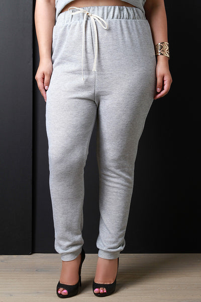 Heathered Knit Jogger Pants