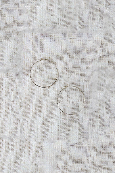 Thin Textured Hoop Earrings