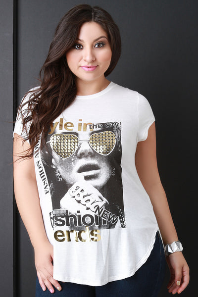 Fashion Trends Graphic Print Tee Shirt