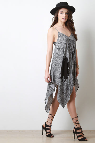 Paisley Trapeze Handkerchief Dress