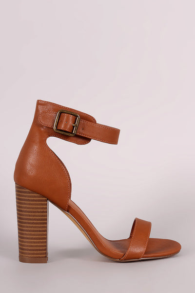 Single Band Ankle Cuff Chunky Heel