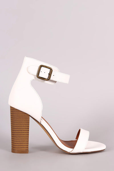 Single Band Ankle Cuff Chunky Heel