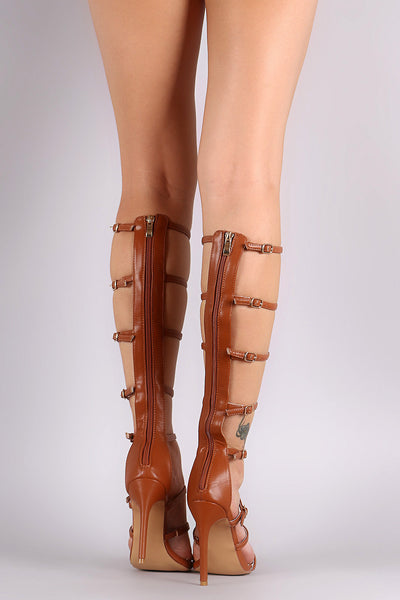 Liliana Strappy Buckled Gladiator Heel