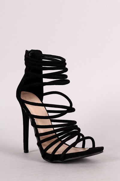 Shoe Republic LA Strappy Open Toe Stiletto Heel