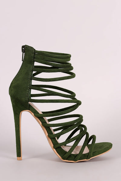 Shoe Republic LA Strappy Open Toe Stiletto Heel