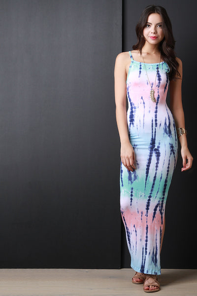 Pastel Tie Dye Side Slit Dress