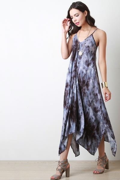 Tie Strap Tie Dye Maxi Dress