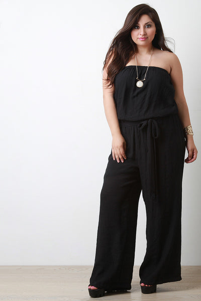 Breezy Strapless Wide Leg Jumpsuit