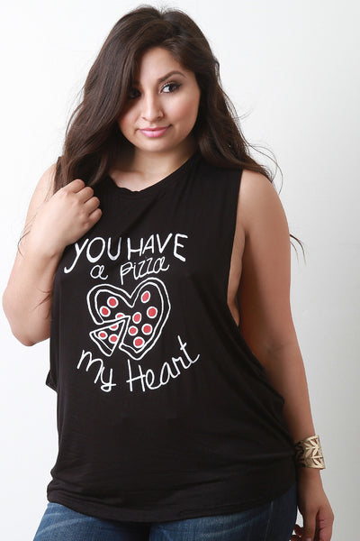 Pizza My Heart Graphic Tank Top