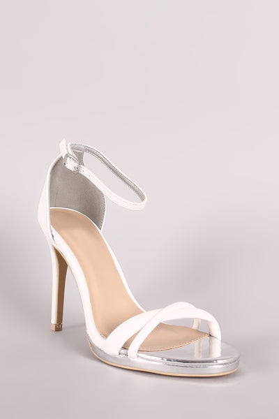 Qupid Crisscross Ankle Strap Stiletto Heel