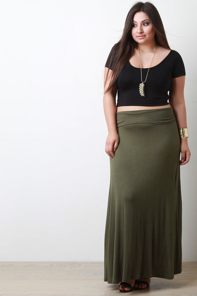 Jersey Knit Maxi Skirt