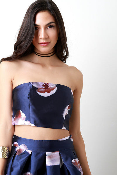 Floral Print Tube Top