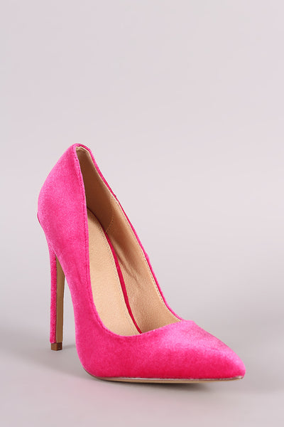 Liliana Velvet Pointy Toe Stiletto Pump