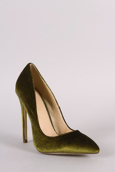 Liliana Velvet Pointy Toe Stiletto Pump