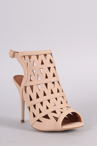 Zigzag Cutout Slingback Mule Heel