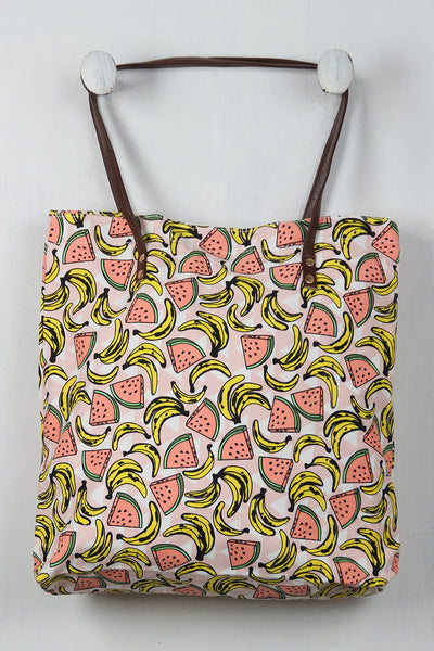 Watermelon And Banana Tote Bag