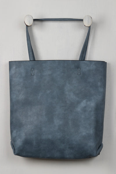 Vegan Leather Tote Bag Set